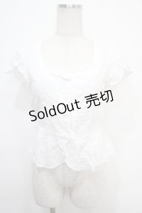 MILK / スノーホワイトブラウス  ホワイト Y-25-05-05-018-ML-BL-SZ-ZI