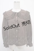 axes femme kawaii / 丸襟コットンブラウス M 茶 Y-25-05-05-021-AX-BL-SZ-ZY