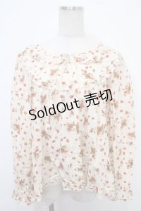 PINK HOUSE / 苺ブーケ柄ブラウス   Y-25-05-05-025-LO-BL-SZ-ZY