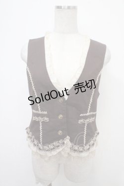画像1: axes femme / 薔薇刺繍ベスト M 茶 Y-25-05-05-027-AX-TO-SZ-ZY