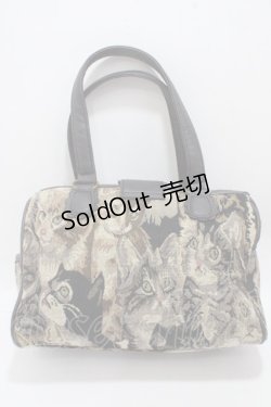 画像2: axes femme / 猫柄ゴブランバッグ  茶 Y-25-05-05-003-AX-SK-SZ-ZY