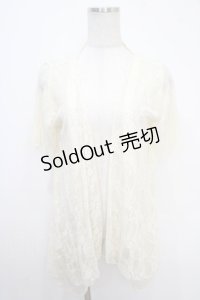 axes femme / 透かし編みレーシートッパー M 生成り Y-25-05-05-029-AX-TO-SZ-ZY