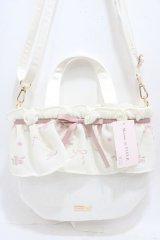 Maison de FLEUR / ローズリボン刺繍2Wayトートバッグ F アイボリー Y-25-05-08-055-LO-BG-SZ-ZY