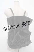 Maison de FLEUR / Liane 巾着リボンリュック F 黒 Y-25-05-08-060-LO-BG-SZ-ZY