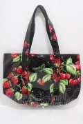 MILK / CHERRY gardenトートバッグ  黒 Y-25-05-08-063-ML-BG-SZ-ZY