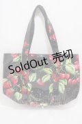 MILK / CHERRY gardenトートバッグ  黒 Y-25-05-08-063-ML-BG-SZ-ZY