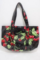 MILK / CHERRY gardenトートバッグ  黒 Y-25-05-08-063-ML-BG-SZ-ZY