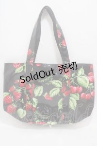 MILK / CHERRY gardenトートバッグ  黒 Y-25-05-08-063-ML-BG-SZ-ZY