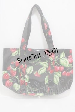 画像1: MILK / CHERRY gardenトートバッグ  黒 Y-25-05-08-063-ML-BG-SZ-ZY