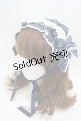 axes femme kawaii / タータンチェックヘッドドレス  紺 Y-25-05-08-072-AX-AC-SZ-ZY