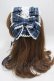 画像2: axes femme kawaii / タータンチェックヘッドドレス  紺 Y-25-05-08-072-AX-AC-SZ-ZY (2)