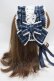 画像3: axes femme kawaii / タータンチェックヘッドドレス  紺 Y-25-05-08-072-AX-AC-SZ-ZY (3)