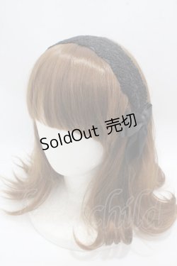 画像1: m petit by misako / AMレースカチューシャ  黒 Y-25-05-08-073-LO-AC-AS-ZY