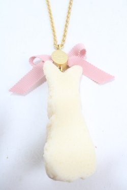 画像2: Q-pot. / ミルクなうさぎクッキーネックレス  ミルク Y-25-05-08-006-QP-AC-SZ-ZY