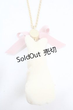 画像2: Q-pot. / ミルクなうさぎクッキーネックレス  ミルク Y-25-05-08-006-QP-AC-SZ-ZY