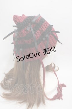 画像3: axes femme POETIQUE / 猫耳サブカルニット帽 F 赤 Y-25-05-08-079-AX-AC-SZ-ZY