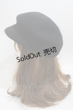 画像2: axes femme / フェルトキャスケット  黒 Y-25-05-08-080-AX-AC-SZ-ZY