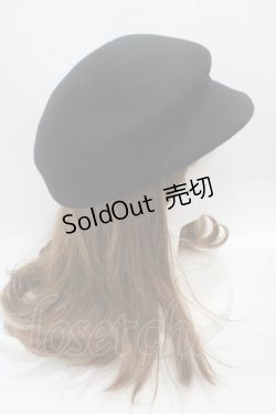 画像3: axes femme / フェルトキャスケット  黒 Y-25-05-08-080-AX-AC-SZ-ZY
