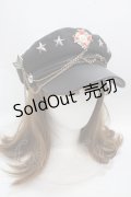 Belchic / アーミーモチーフストラップキャスケット  黒 Y-25-05-08-081-LO-AC-SZ-ZT-K007