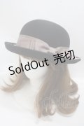 axes femme / パールリボンフェルトハット  黒 Y-25-05-08-082-AX-AC-SZ-ZY