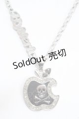 HYSTERIC GLAMOUR / ドクロアップルネックレス  シルバー Y-25-05-08-007-PU-AC-SZ-ZY