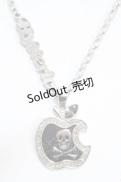 画像1: HYSTERIC GLAMOUR / ドクロアップルネックレス  シルバー Y-25-05-08-007-PU-AC-SZ-ZY