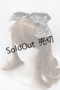 Moi-meme-Moitie / バラ十字架オリジナルレースカチューシャ  ブラック×ホワイト Y-25-05-08-084-MO-ZA-SZ-ZY