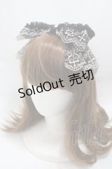 Moi-meme-Moitie / バラ十字架オリジナルレースカチューシャ  ブラック×ホワイト Y-25-05-08-084-MO-ZA-SZ-ZY