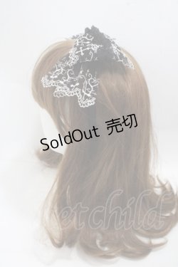 画像2: Moi-meme-Moitie / バラ十字架オリジナルレースカチューシャ  ブラック×ホワイト Y-25-05-08-084-MO-ZA-SZ-ZY