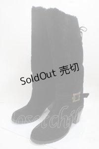 axes femme / ファー折り返し3Wayブーツ L 黒 Y-25-05-08-085-AX-SH-SZ-ZY