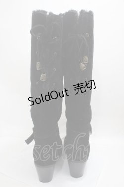 画像3: axes femme / ファー折り返し3Wayブーツ L 黒 Y-25-05-08-085-AX-SH-SZ-ZY