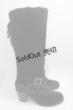 画像4: axes femme / ファー折り返し3Wayブーツ L 黒 Y-25-05-08-085-AX-SH-SZ-ZY