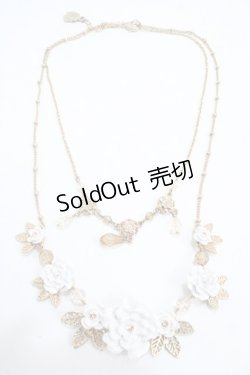 画像1: axes femme / ローズ2連ネックレス  ゴールド Y-25-05-08-018-AX-AC-SZ-ZY