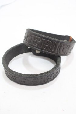 画像1: HYSTERIC GLAMOUR / レザーバングル  黒 Y-25-05-08-023-PU-AC-SZ-ZY