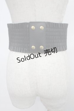 画像2: axes femme / レース使い編み上げゴムベルト  黒 Y-25-05-08-031-AX-ZA-SZ-ZY