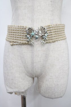 画像2: axes femme / シャイニーマリン麻ゴムベルト  シルバー Y-25-05-08-033-AX-ZA-SZ-ZY