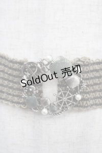 axes femme / 碇モチーフゴムベルト  シルバー Y-25-05-08-034-AX-BL-SZ-ZY