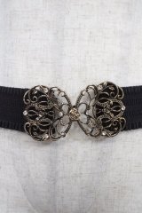 axes femme / 立体バラクラシカルゴムベルト  ゴールド Y-25-05-08-035-AX-ZA-SZ-ZY