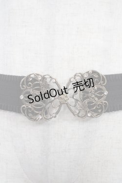 画像1: axes femme / 立体バラクラシカルゴムベルト  ゴールド Y-25-05-08-035-AX-ZA-SZ-ZT168-F001