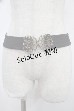 画像2: axes femme / 立体バラクラシカルゴムベルト  ゴールド Y-25-05-08-035-AX-ZA-SZ-ZT168-F001