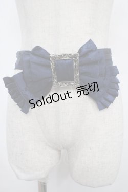 画像1: Hoshibako Works / 藤花集中華風リボンベルト  ネイビー Y-25-05-08-037-LO-ZA-SZ-ZY