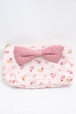 画像1: Maison de FLEUR / Pink Sweets Maniaリボンタックポーチ F ピンク Y-25-05-08-044-LO-ZA-SZ-ZY
