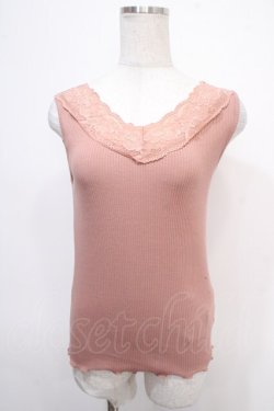 画像1: axes femme / 前後2WAYリブタンク F ピンク Y-25-05-10-001-AX-TO-SZ-ZY