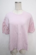 Jane Marple / オーガンジースリーブのTシャツ  ラベンダー Y-25-05-10-055-JM-TO-SZ-ZY