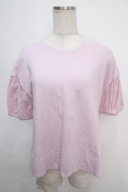 画像1: Jane Marple / オーガンジースリーブのTシャツ  ラベンダー Y-25-05-10-055-JM-TO-SZ-ZY