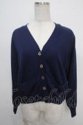 Jane Marple / 後ろリボンカーディガン  紺 Y-25-05-10-056-JM-TO-SZ-ZY