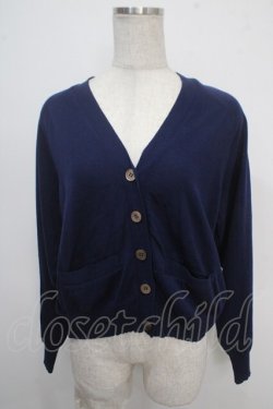 画像1: Jane Marple / 後ろリボンカーディガン  紺 Y-25-05-10-056-JM-TO-SZ-ZY