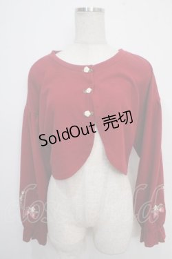 画像1: axes femme / ストロベリー刺繍ボレロ F 赤 Y-25-05-10-059-AX-TO-SZ-ZY
