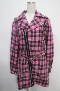 MAD / ベルト付きチェッジャケットク  ピンク Y-25-05-10-074-PU-BL-SZ-ZT199