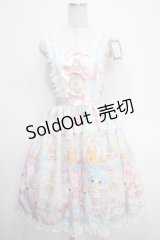 Royal Princess Alice / pastel merry go round 飴ノ森ふみかコラボジャンパースカート  サックス Y-25-05-10-082-LO-OP-SZ-ZY